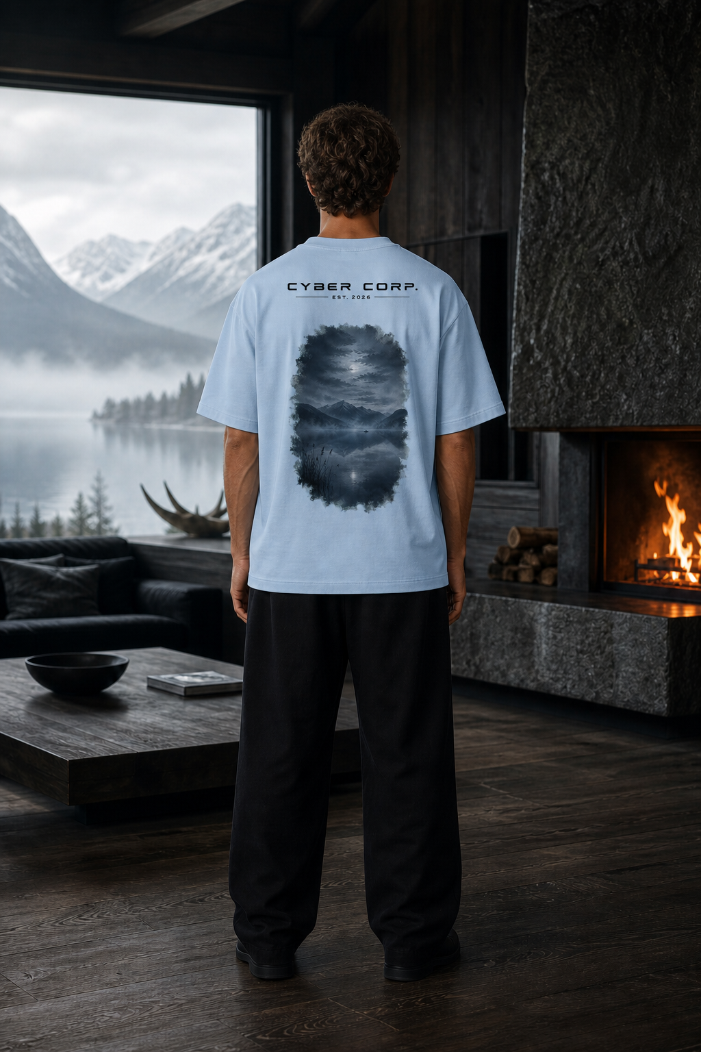 Dos du t-shirt Silent Horizon Ciel