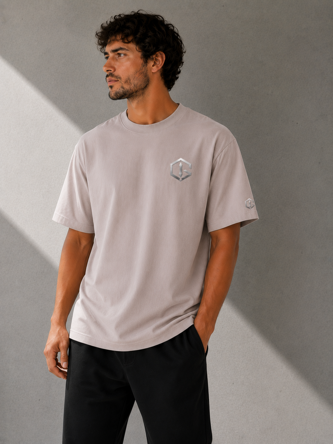 Logo Cyber Corp du t-shirt Silent District Sable