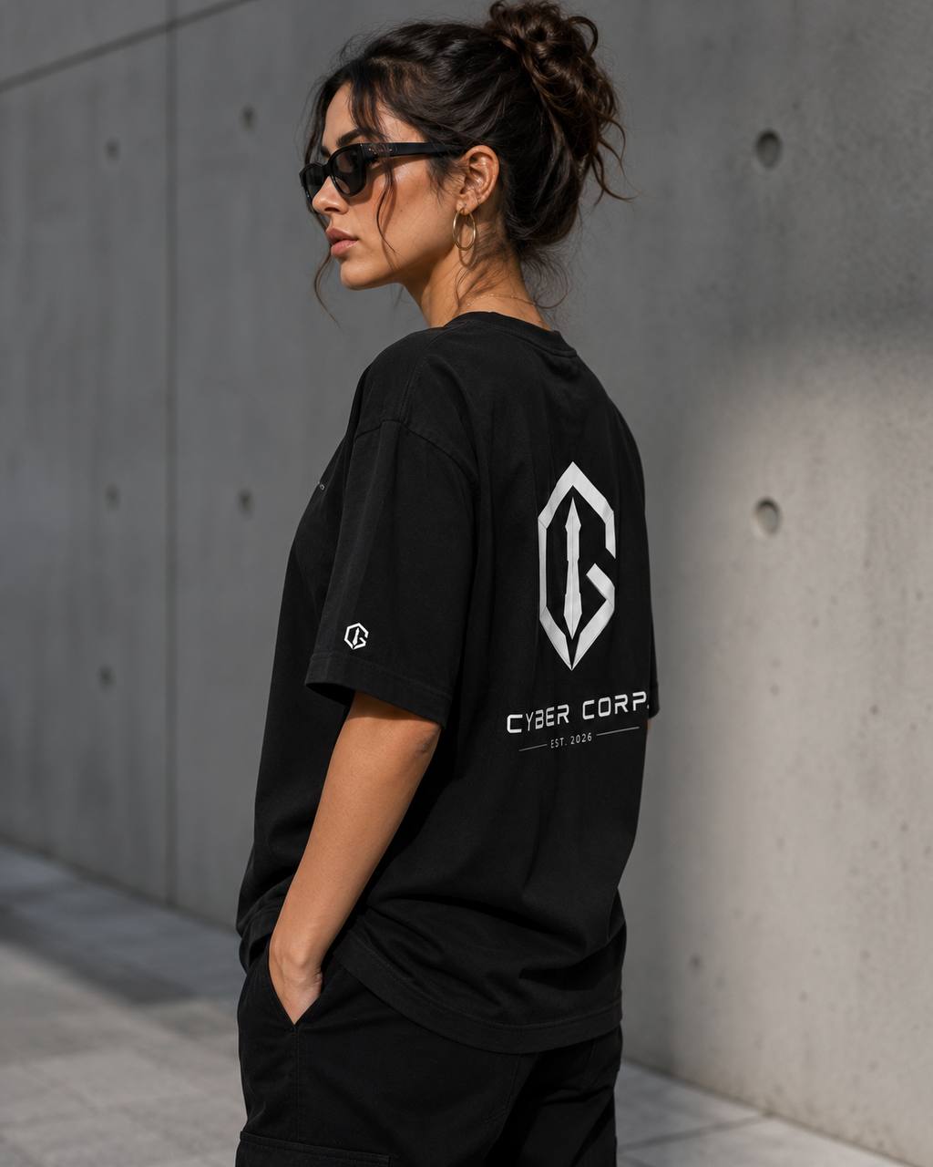 Profil du t-shirt Essential Tee Noir